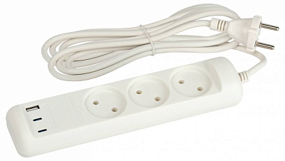 Удлинитель Эра  U-3-3m-USB-W 400_400_3093770